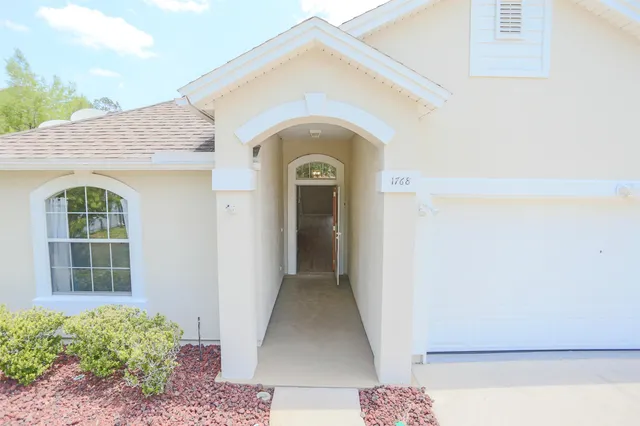 a view of a door of the house