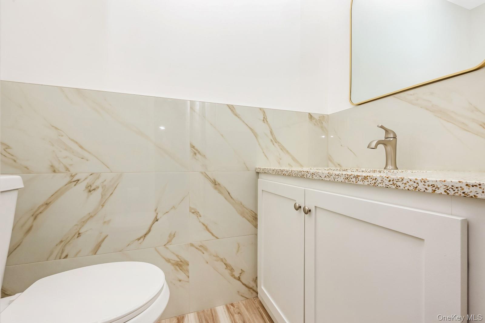 69-05 61st Road Queens, NY 11379 - Photo 14 of 31 a bathroom with a toilet and a sink