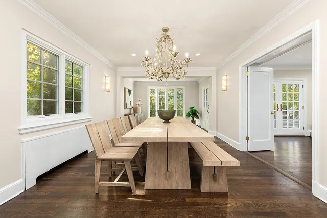 a view of outdoor space with seating