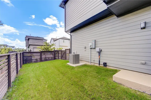 a view of a backyard with a garden