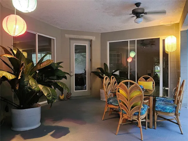 a room with furniture and a chandelier