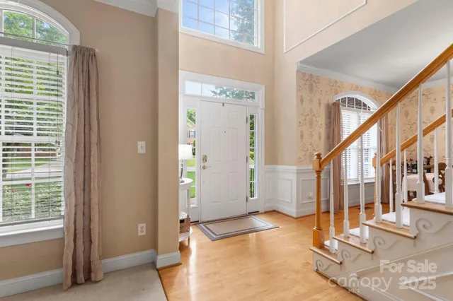 a view of an entryway with staircase