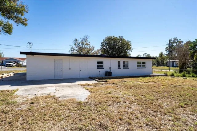 a backyard of a house