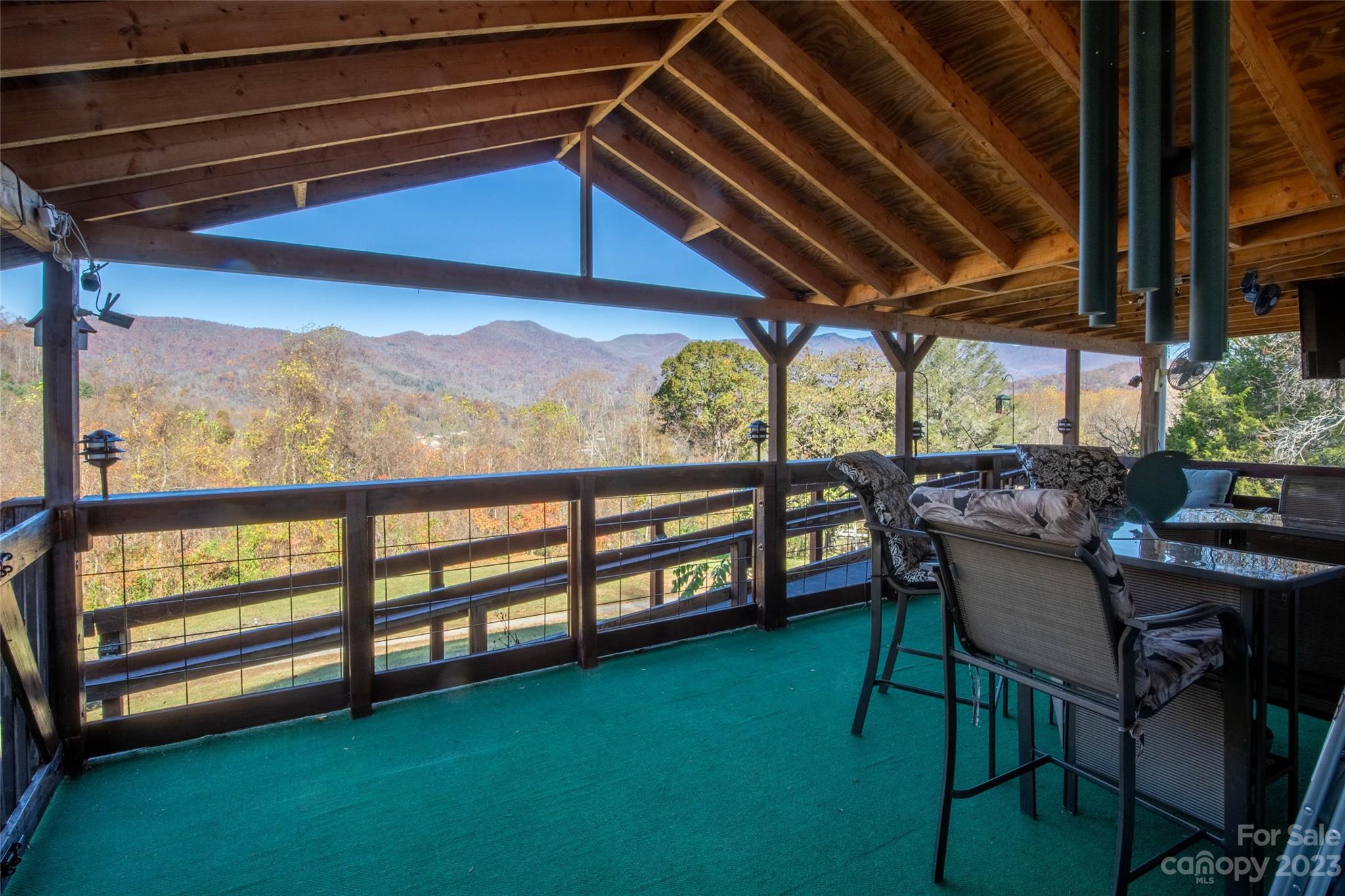 a view of outdoor space with seating area