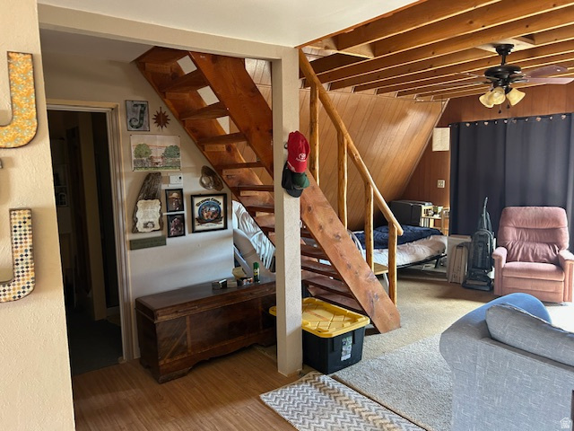 45720 Airport Road Fruitland, UT 84027 - Photo 6 of 22 Bedroom featuring wooden walls and light wood-type flooring