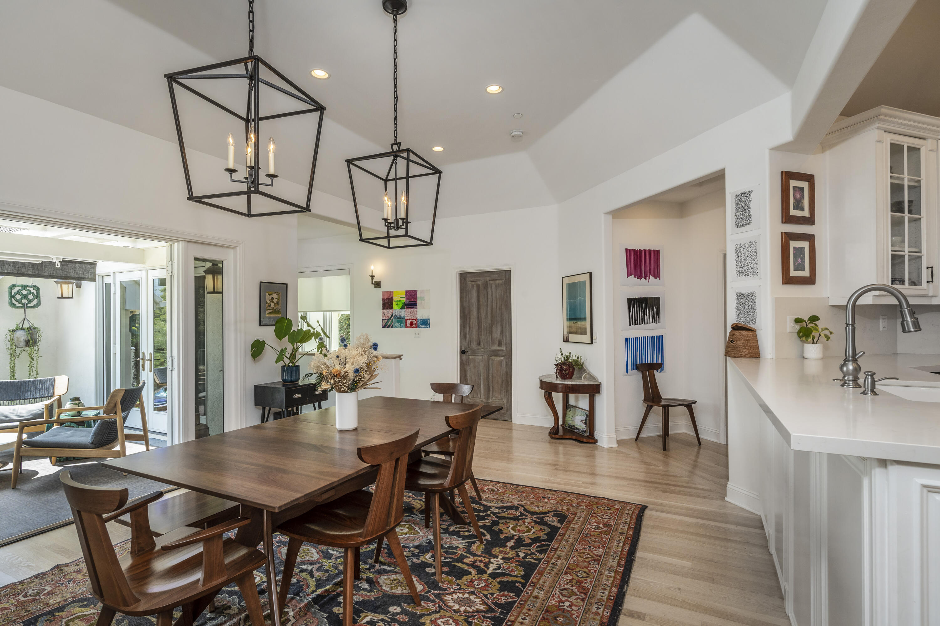 2850 Torito Road Santa Barbara, CA 93108 - Photo 4 of 18 a view of a dining room with furniture window and wooden floor