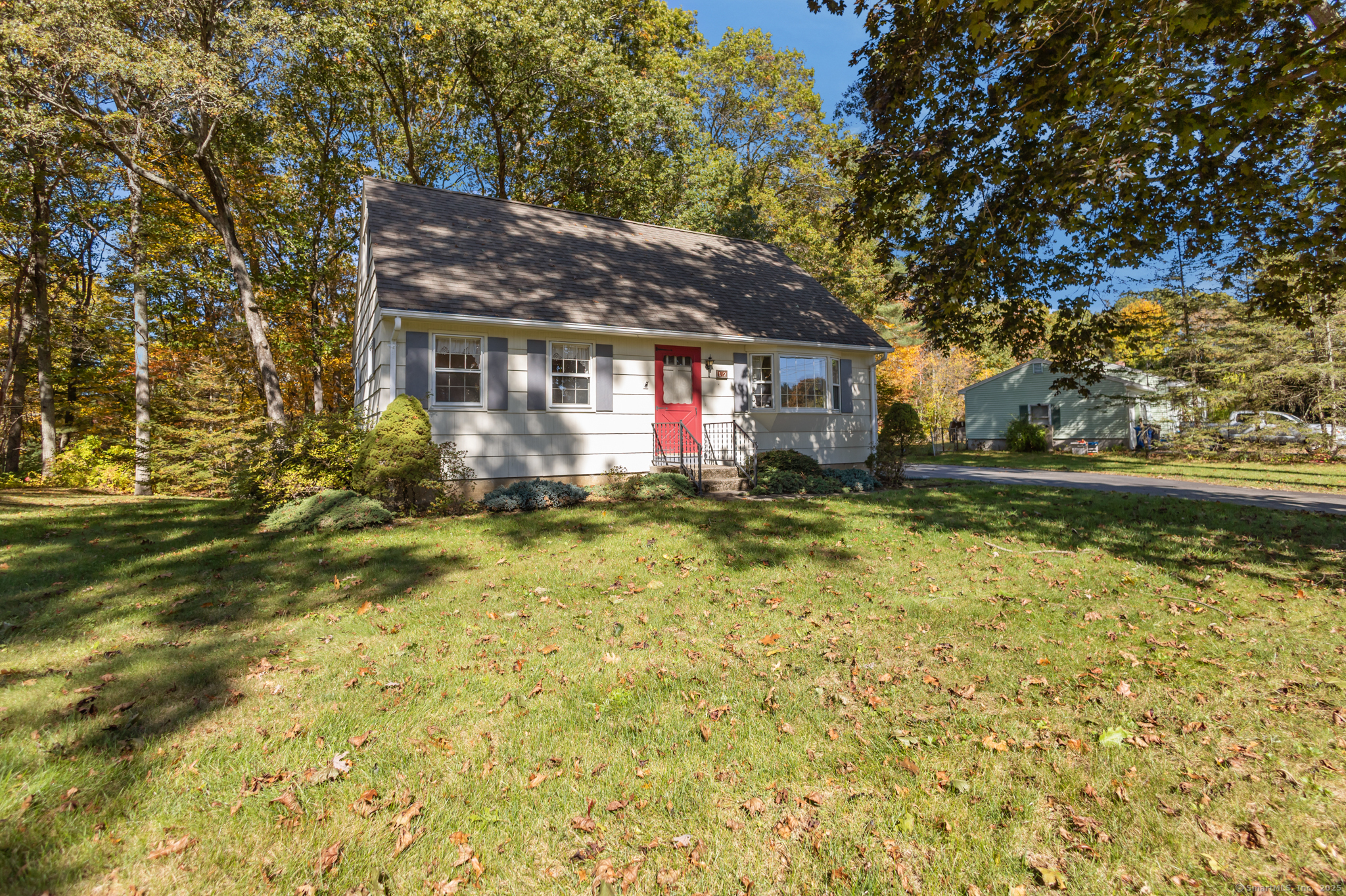 a front view of house with yard