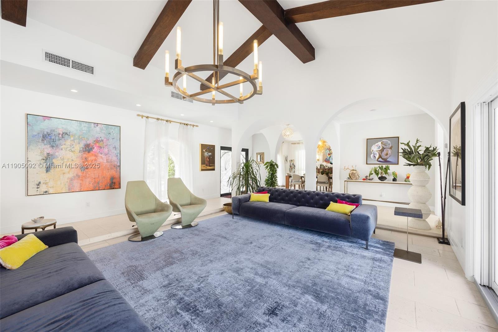 1233 102nd Street Bay Harbor Islands, FL 33154 - Photo 11 of 52 a living room with furniture and wooden floor