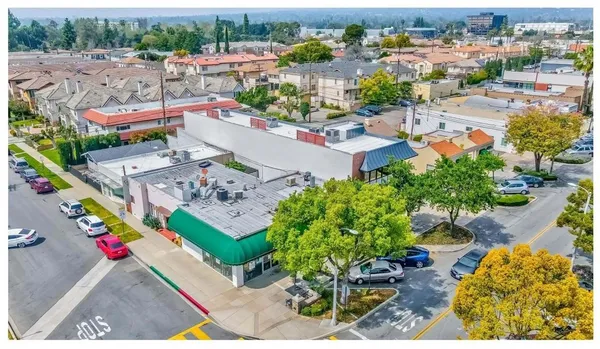 an aerial view of a city