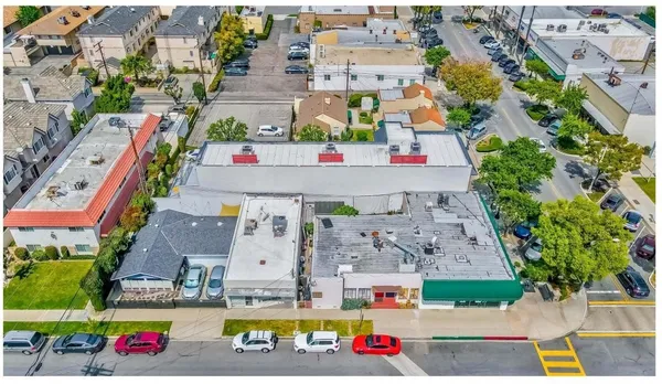 an aerial view of multiple house