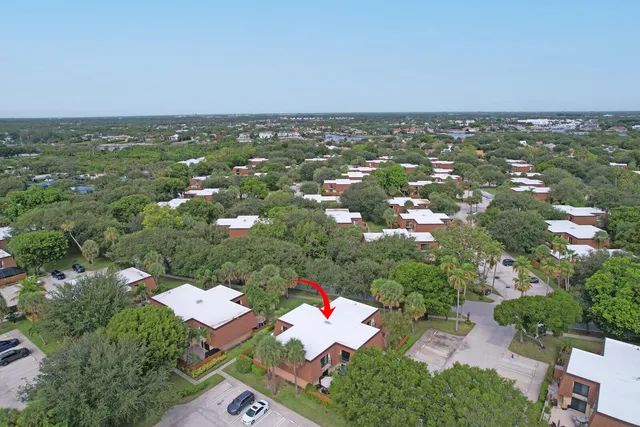 an aerial view of multiple house