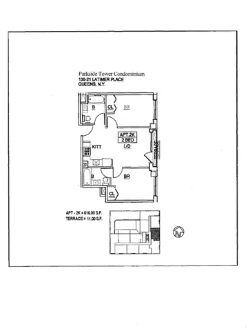$590,000 | 136-21 Latimer Place, Unit 2K | Flushing