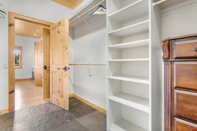 a view of a walk in closet