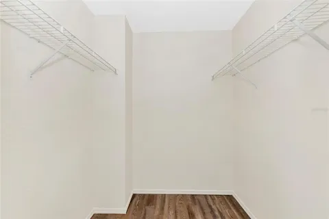 a view of wooden floor in a shelf