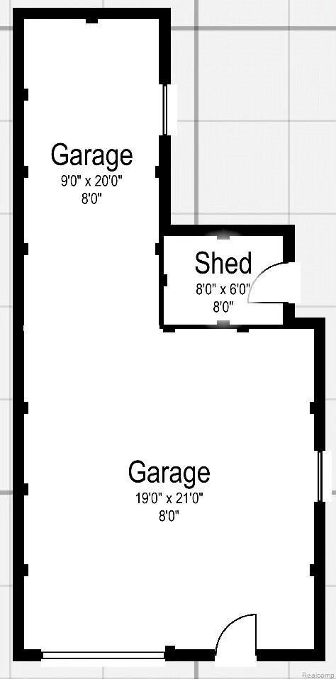 22640 Le Fever Avenue Warren, MI 48091 - Photo 28 of 28 Lefever Garage floor plan.jpg