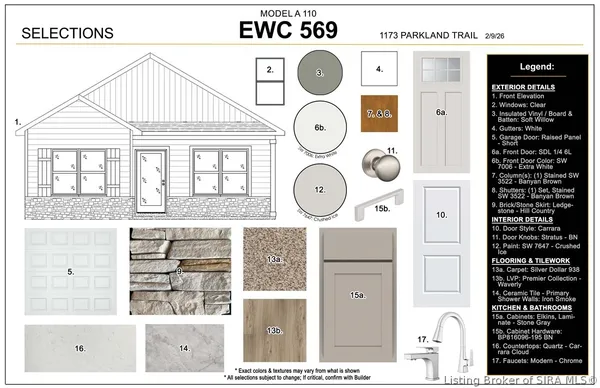 $271,900 | 1173-lot 569 Parkland Trail, Jeffersonville, IN 47130
