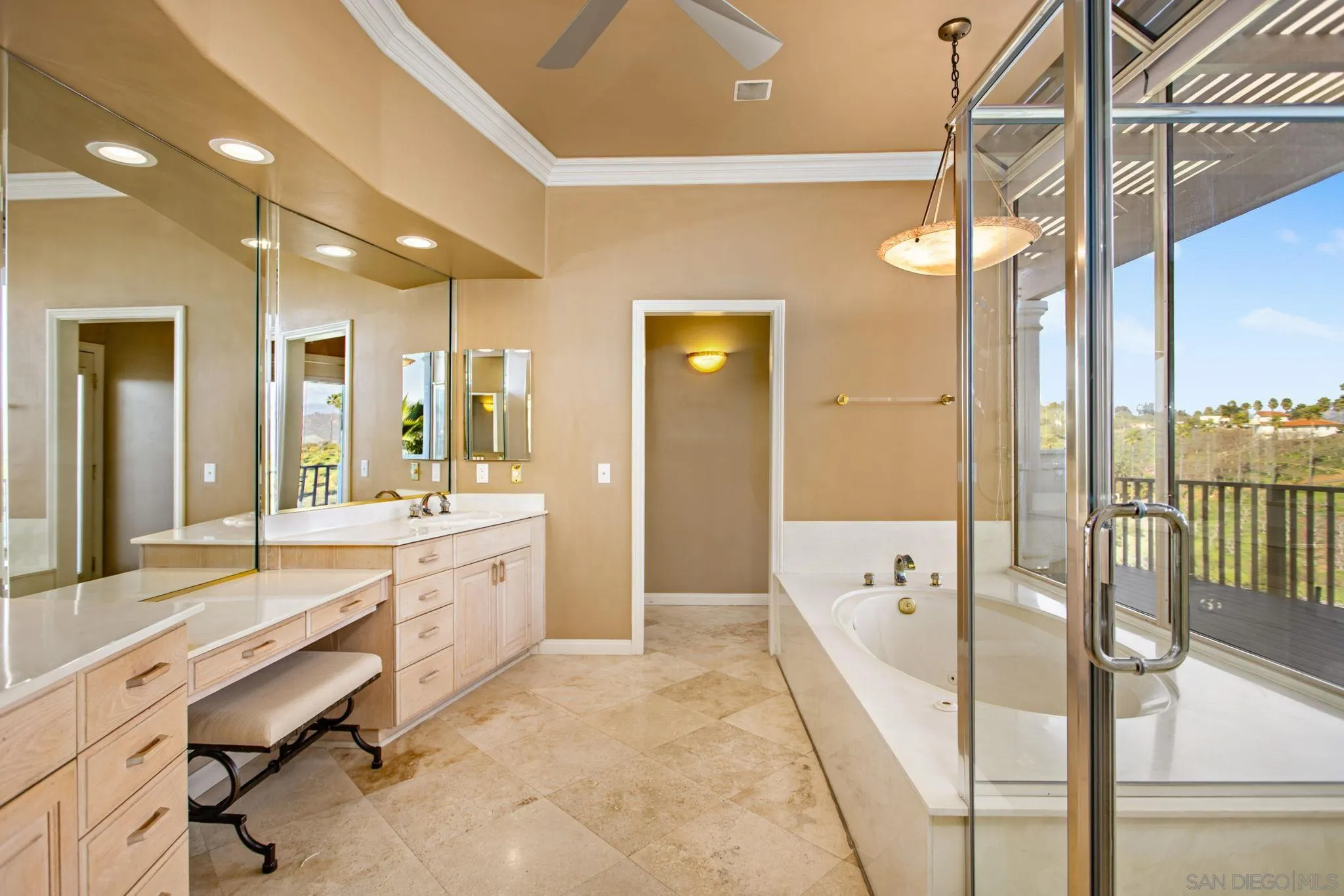 4489 Fallsbrae Road Fallbrook, CA 92028 - Photo 24 of 46 a large spacious bathroom with a large tub and shower
