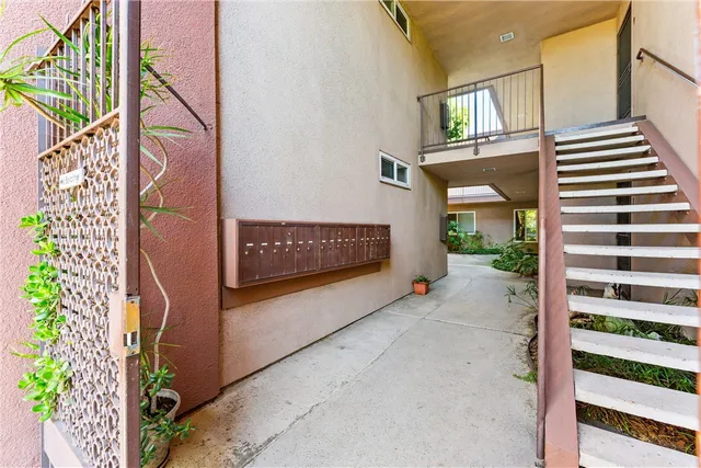 a view of a porch of a house