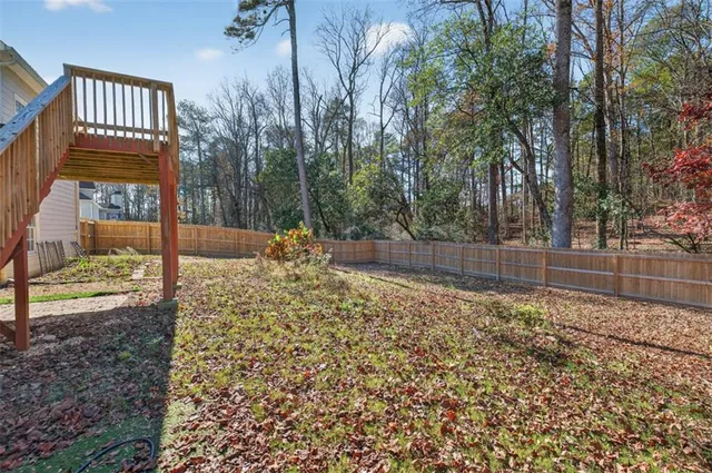 a view of a wooden roof deck