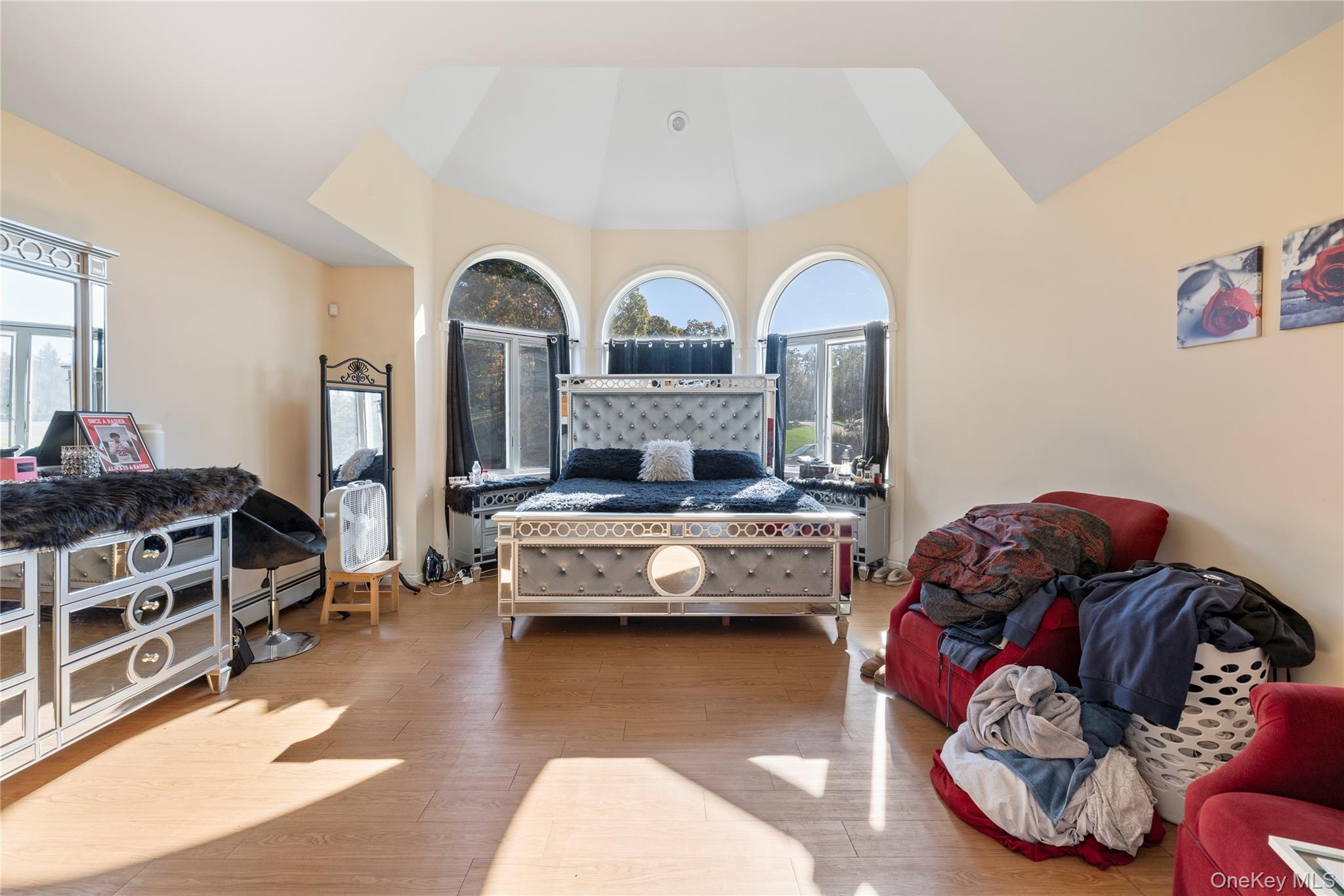 35 Pierce Road Stony Point, NY 10980 - Photo 24 of 45 Bedroom featuring hardwood / wood-style floors and vaulted ceiling
