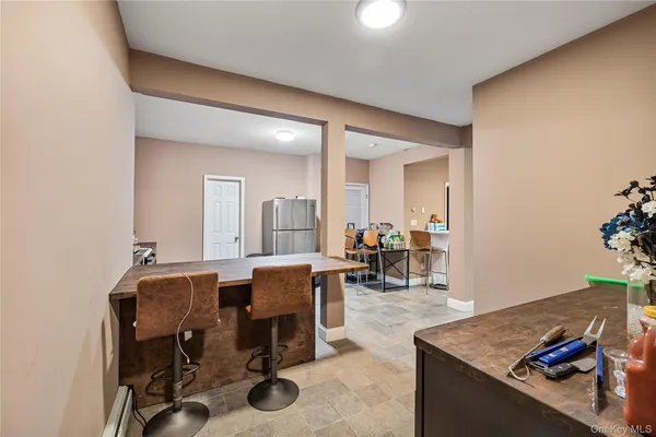 a room with pool table