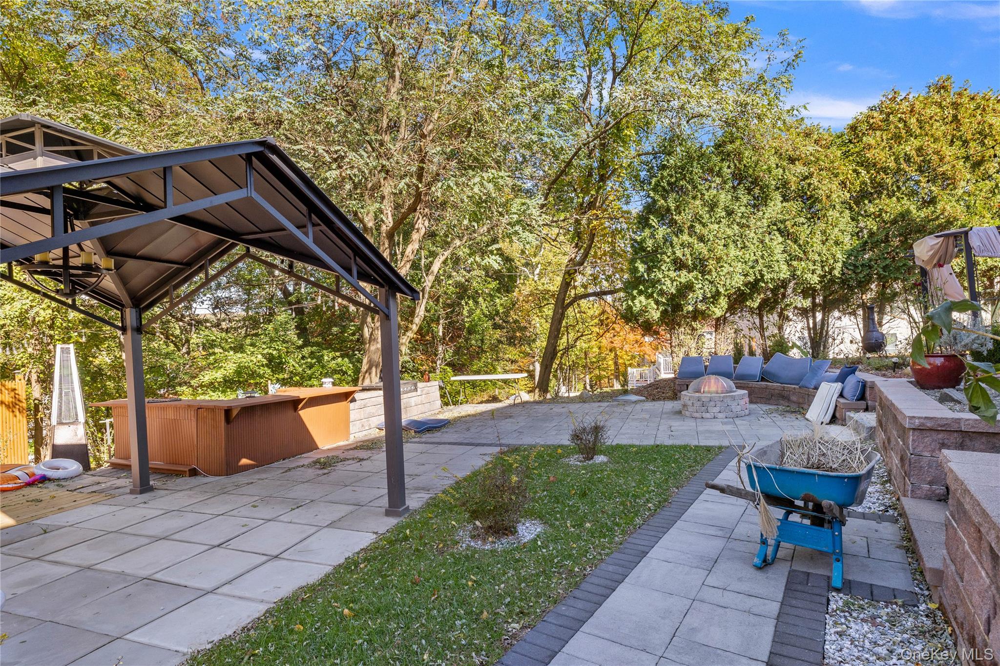 35 Pierce Road Stony Point, NY 10980 - Photo 38 of 45 View of patio / terrace featuring an outdoor fire pit and a gazebo