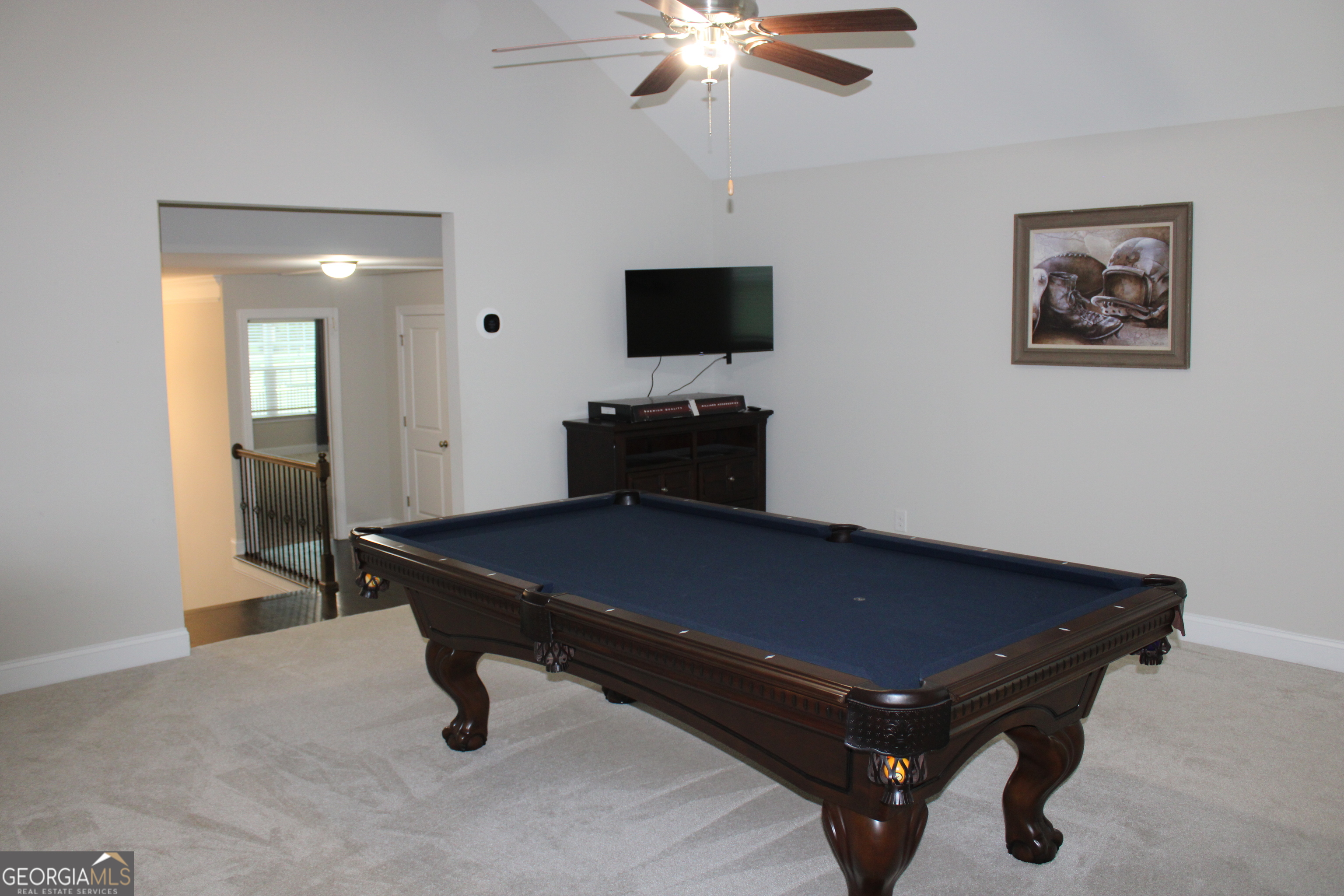 40 Owens Path Senoia, GA 30276 - Photo 13 of 21 a living room with pool table and a flat screen tv