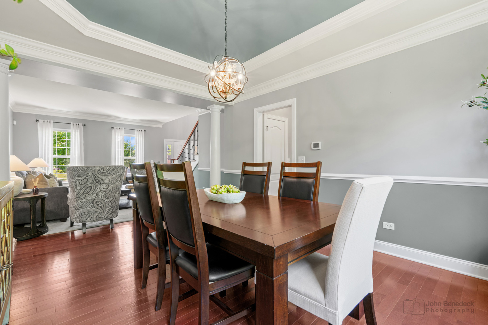 3666 Open Parkway Elgin, IL 60124 - Photo 15 of 40 a view of a dining room with furniture wooden floor and chandelier
