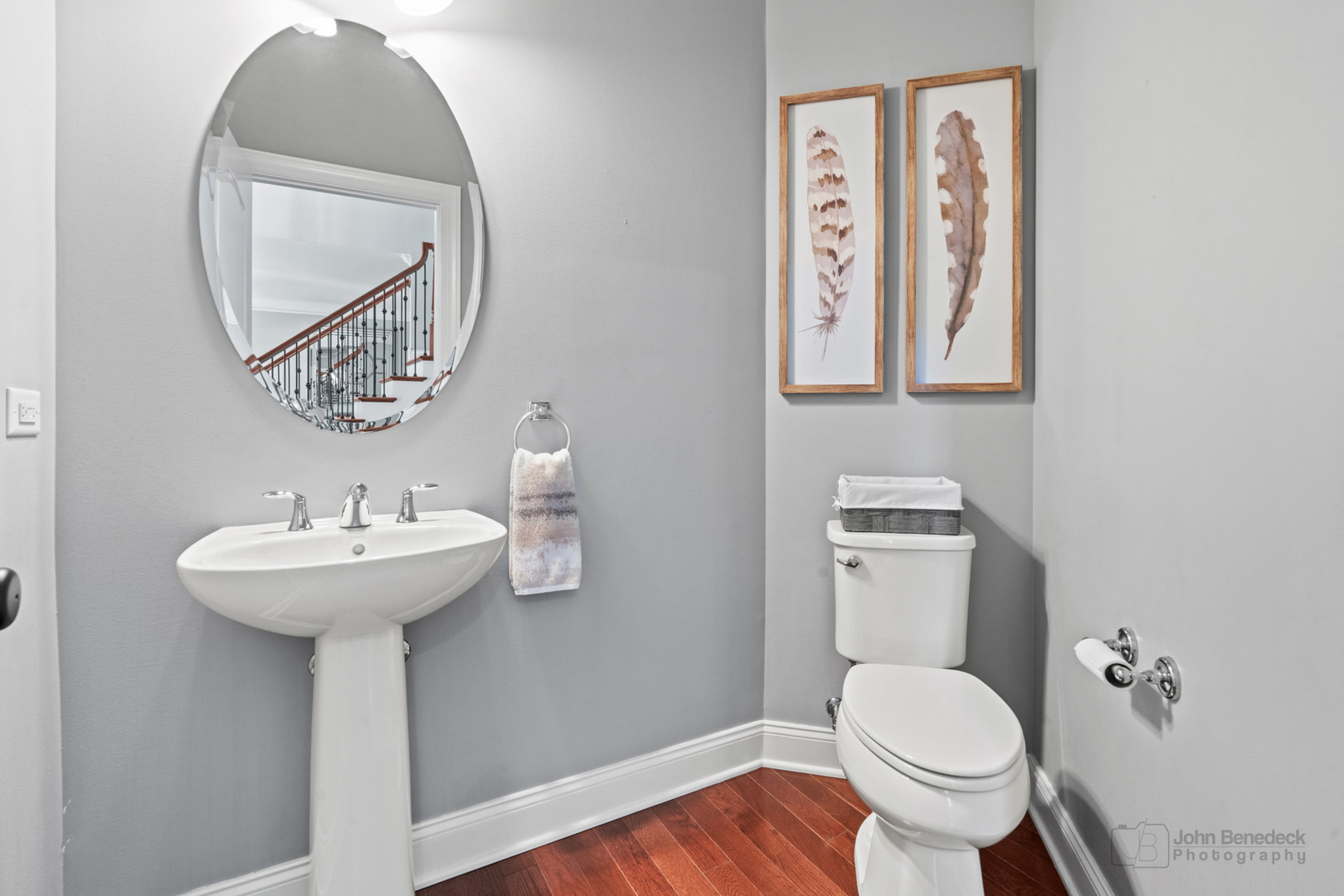 3666 Open Parkway Elgin, IL 60124 - Photo 18 of 40 a bathroom with a toilet a sink and mirror
