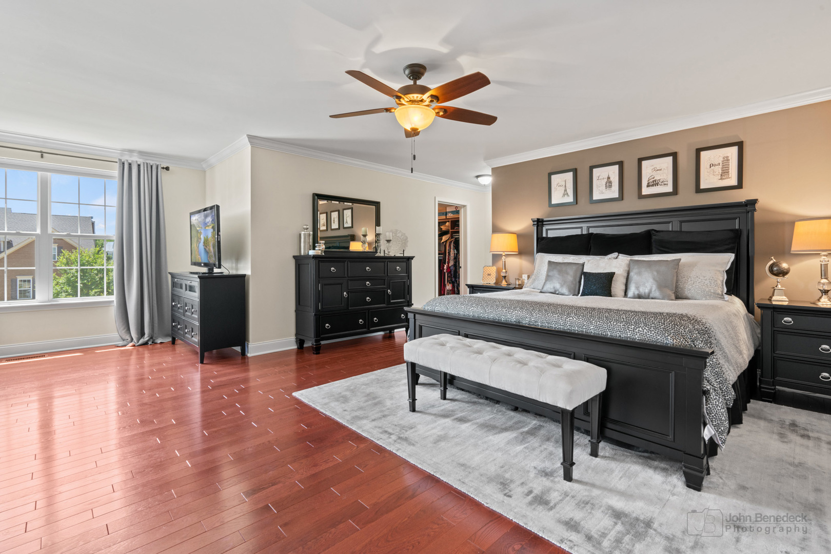3666 Open Parkway Elgin, IL 60124 - Photo 22 of 40 a bedroom with a bed and wooden floor