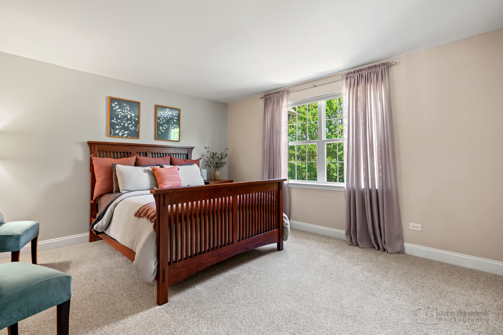 3666 Open Parkway Elgin, IL 60124 - Photo 27 of 40 a bedroom with a bed lamp and window