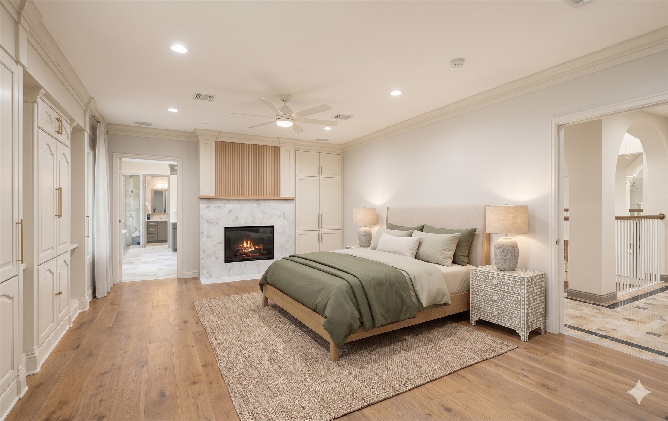 6535 Buffalo Speedway Houston, TX 77005 - Photo 25 of 40 Disclaimer: This photo is an AI-generated conceptual rendering intended solely for illustrative purposes to demonstrate primary bedroom design potential.