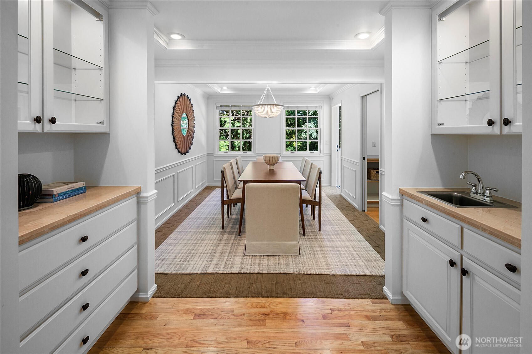 2020 Evergreen Point Road Medina, WA 98039 - Photo 13 of 38 a large white kitchen with wooden floor