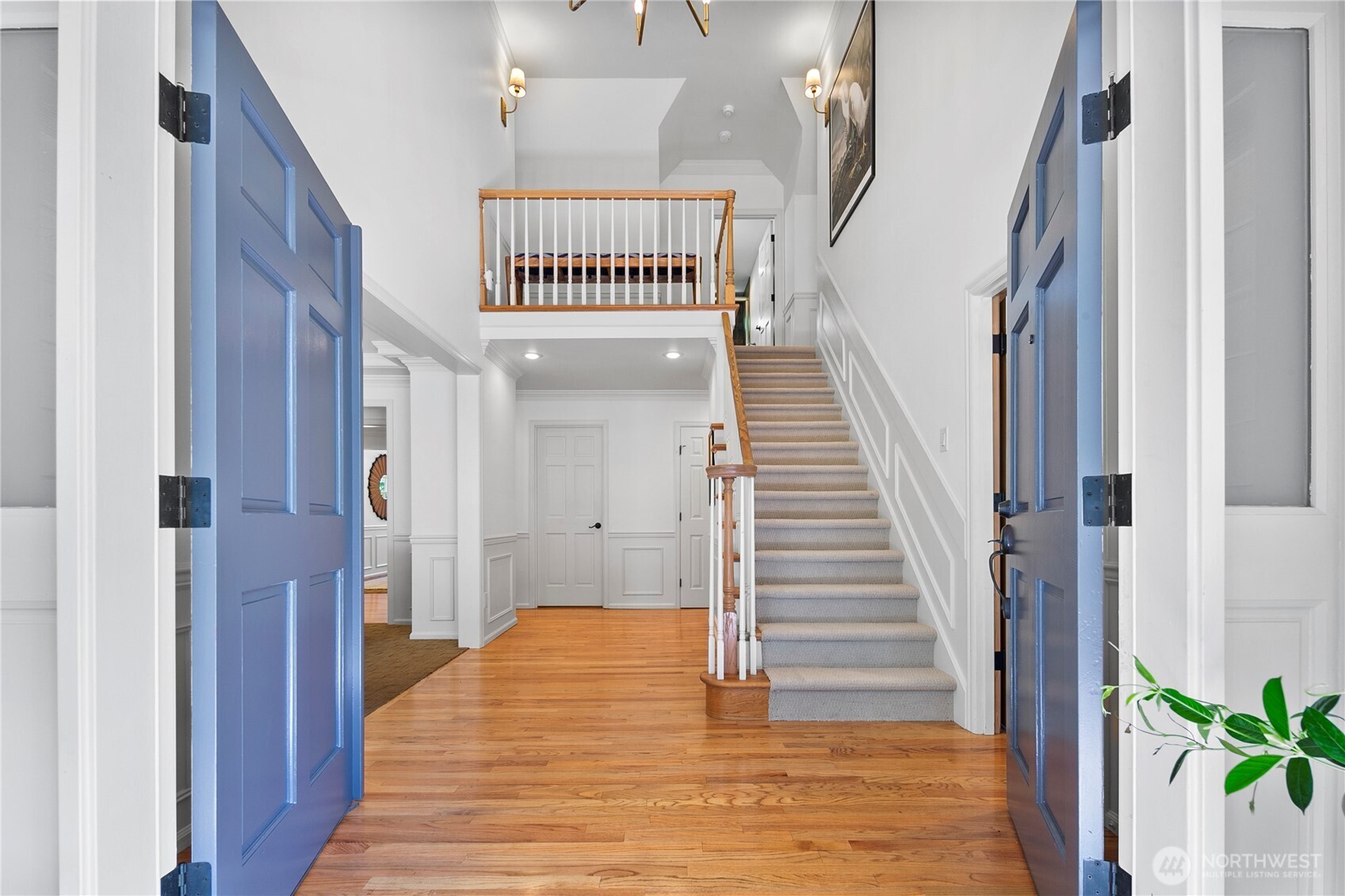 2020 Evergreen Point Road Medina, WA 98039 - Photo 3 of 38 a view of entryway and hall with wooden floor