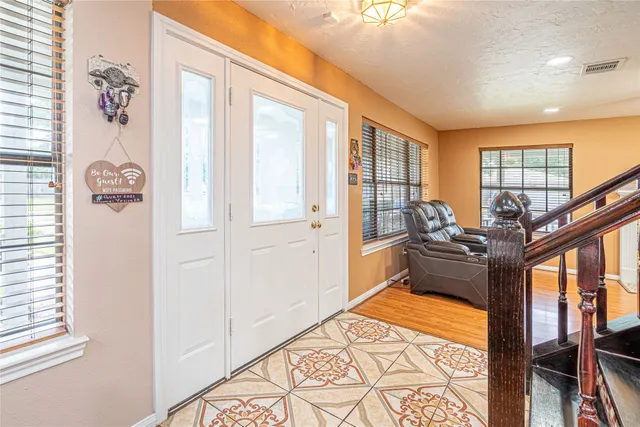 a very nice looking room with a large window