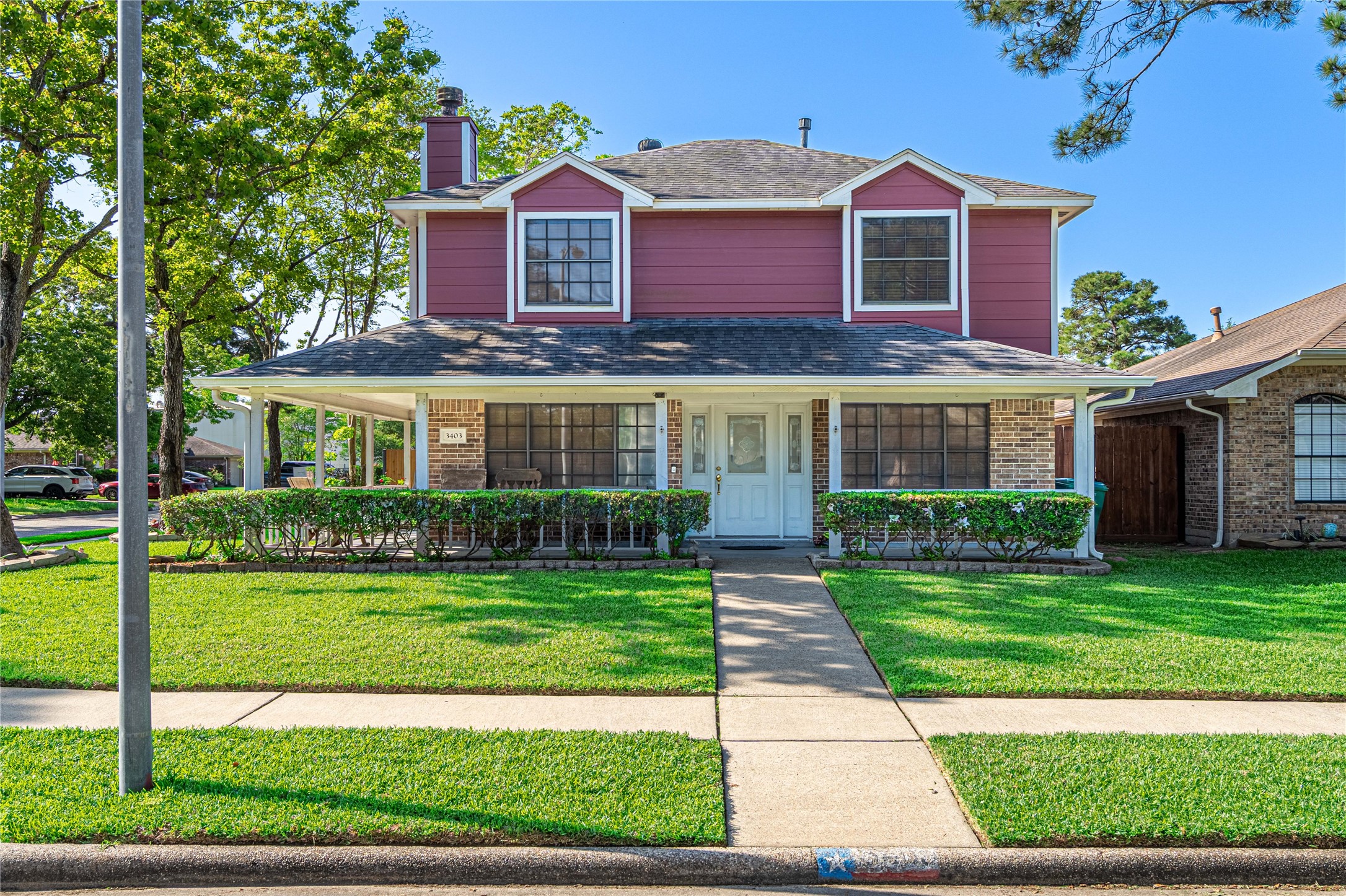 3403 Berry Grove Drive Spring, TX 77388 - Photo 7 of 43 a front view of a house with a yard
