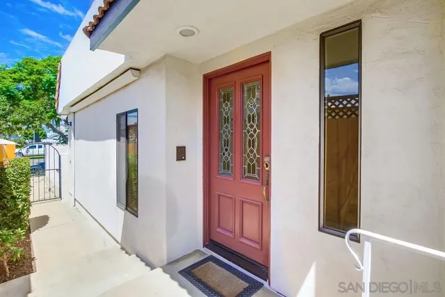 a view of a house with a patio