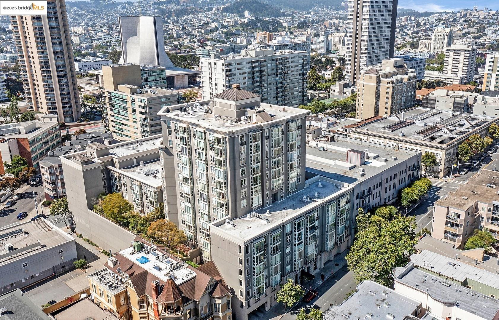 a view of city from balcony