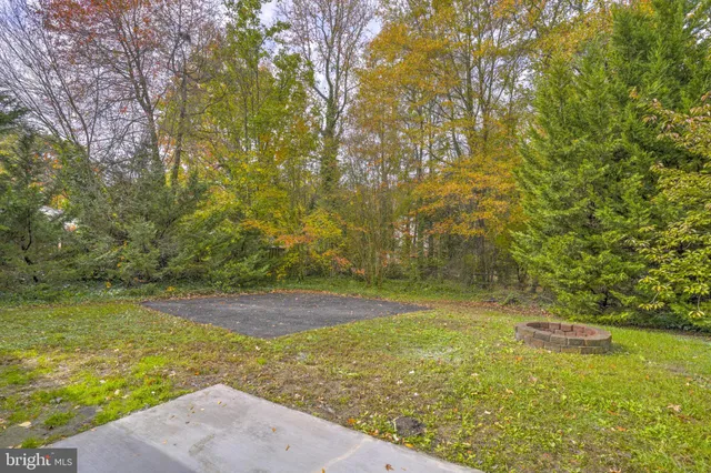 a view of a yard with an outdoor space