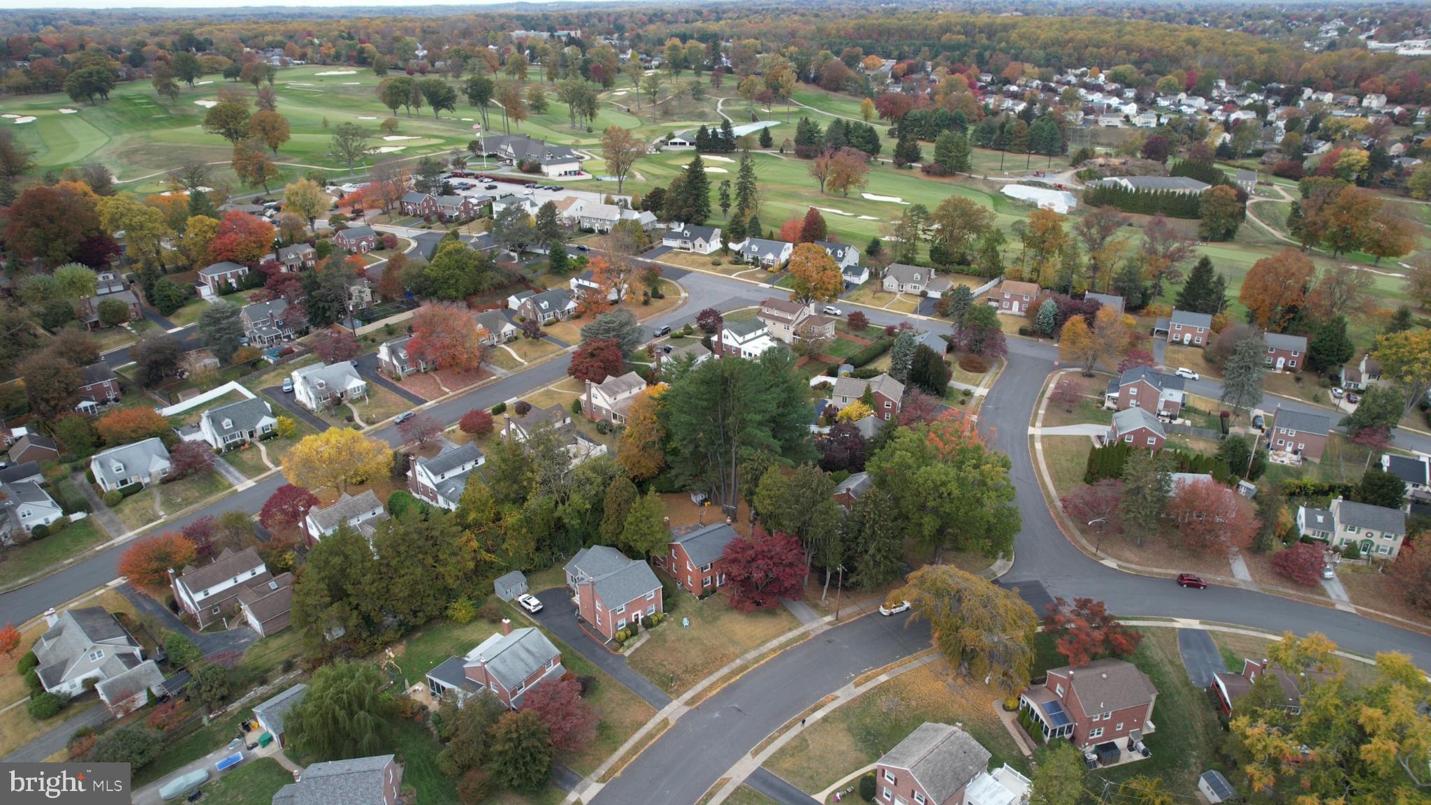 414 Stanfield Road Springfield, PA 19064 - Photo 42 of 51 an aerial view of a city with lots of residential buildings