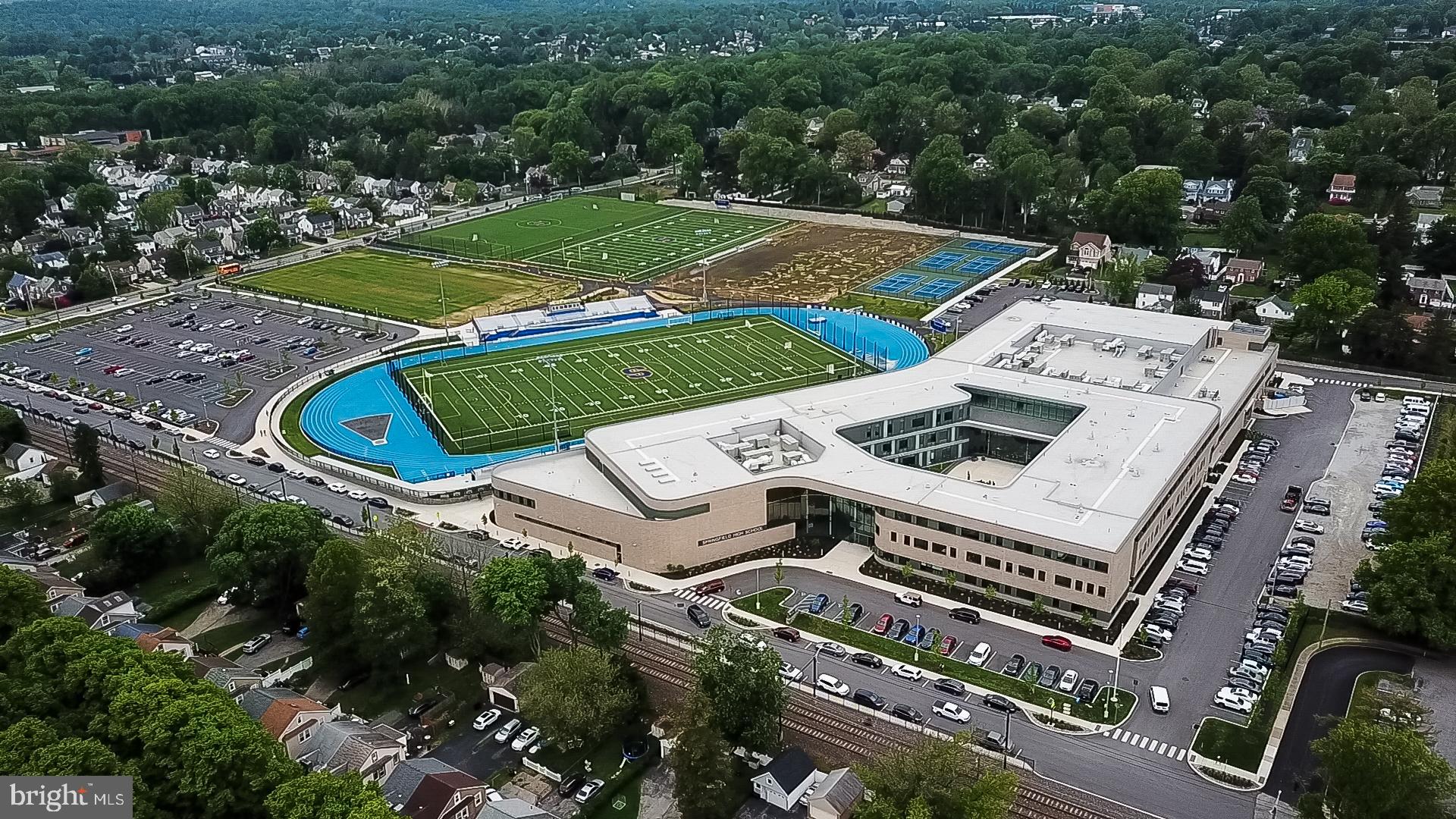 414 Stanfield Road Springfield, PA 19064 - Photo 47 of 51 an aerial view of a house with a garden
