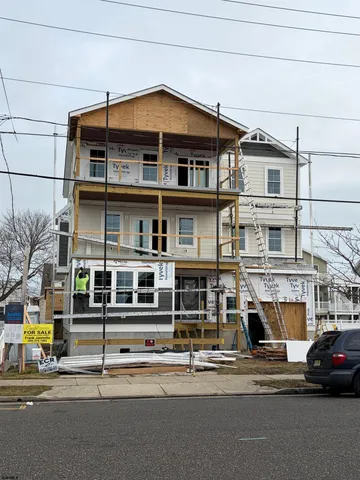 a front view of a building with street