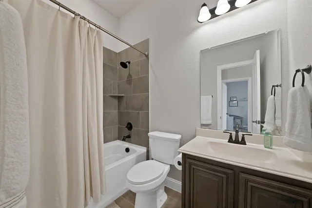 an aerial view of a highlighted house