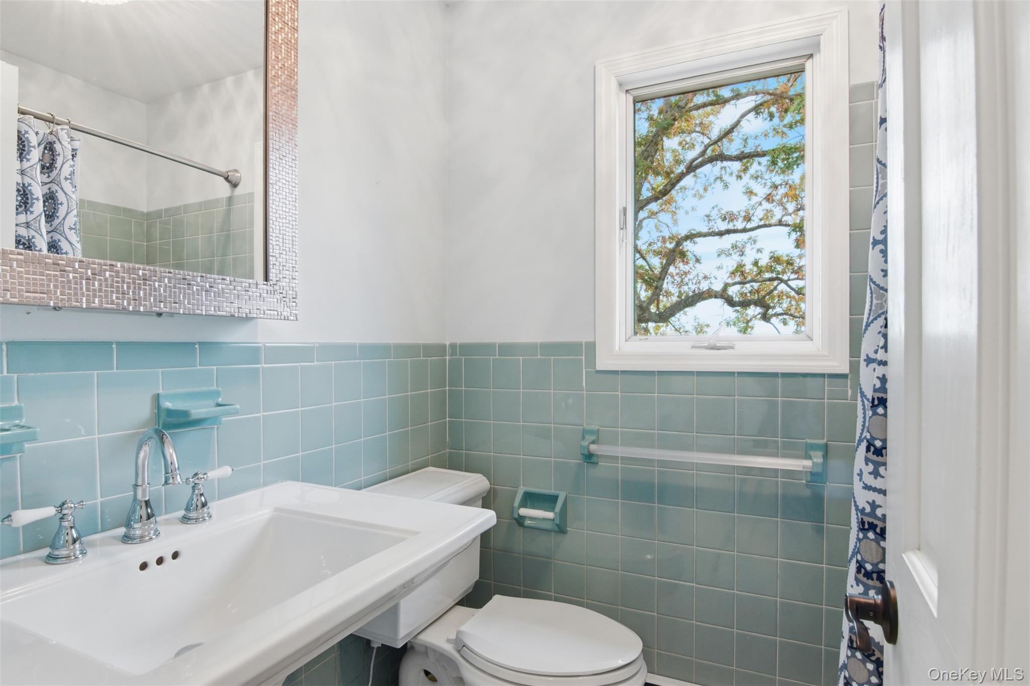 14 Flax Pond Woods Road Setauket, NY 11733 - Photo 28 of 41 a bathroom with a sink a toilet and a mirror