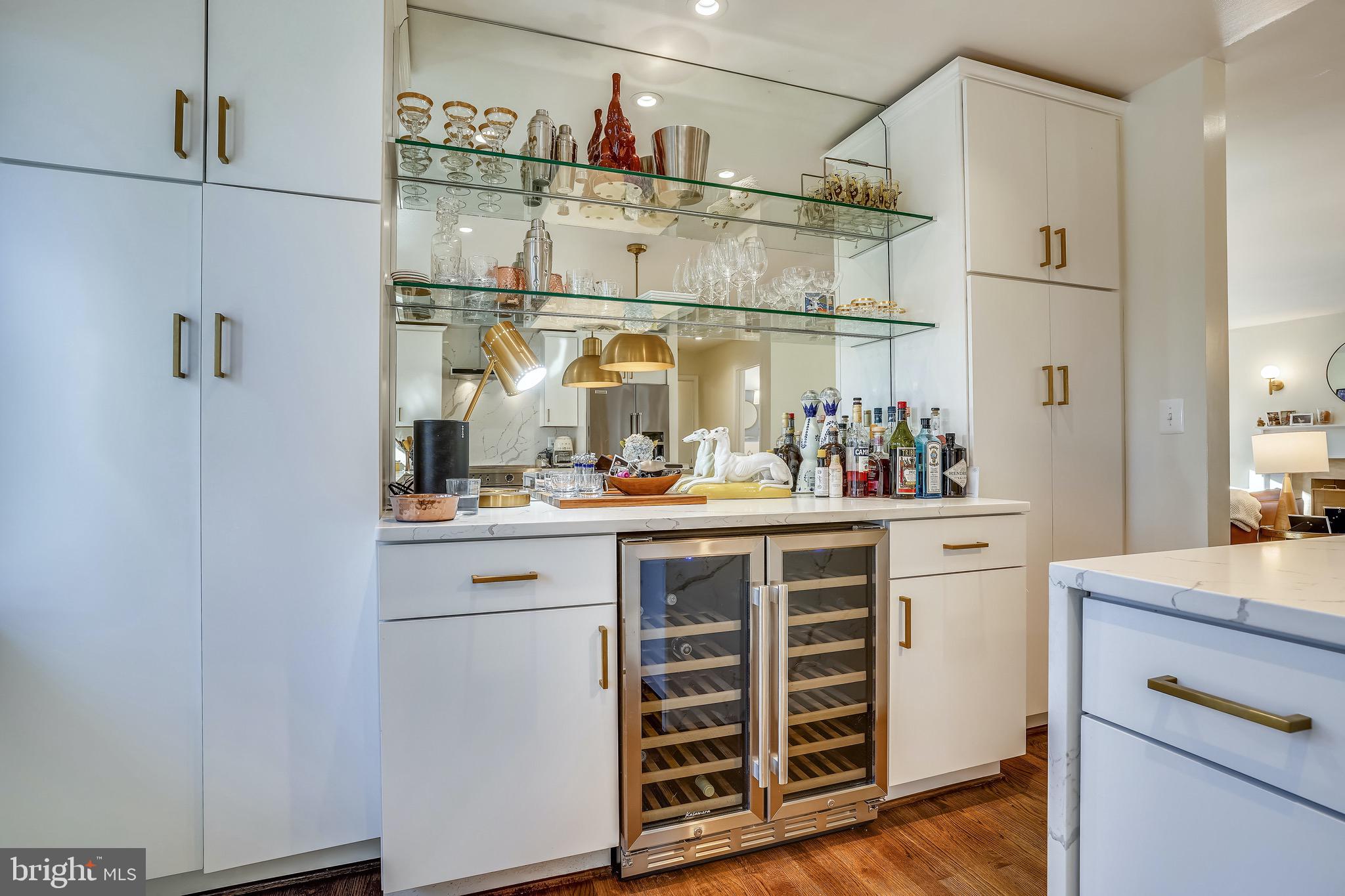 4106 North RoundHill Road Arlington, VA 22207 - Photo 12 of 55 Newly custom designed, mirrored artistic wet bar