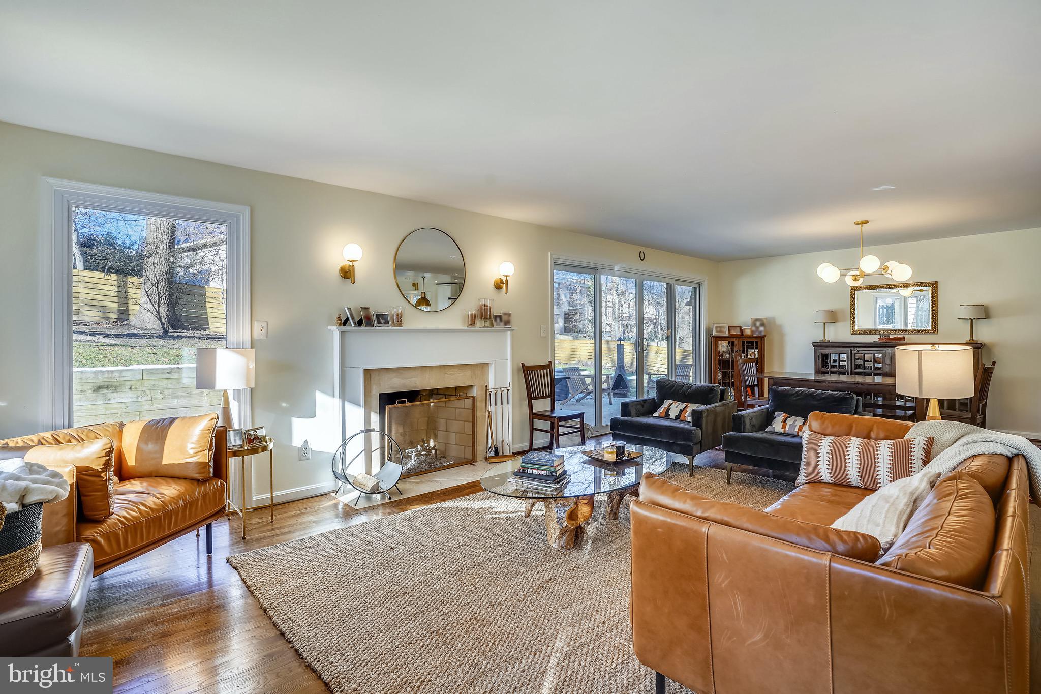 4106 North RoundHill Road Arlington, VA 22207 - Photo 13 of 55 Family room with wood burning fireplace