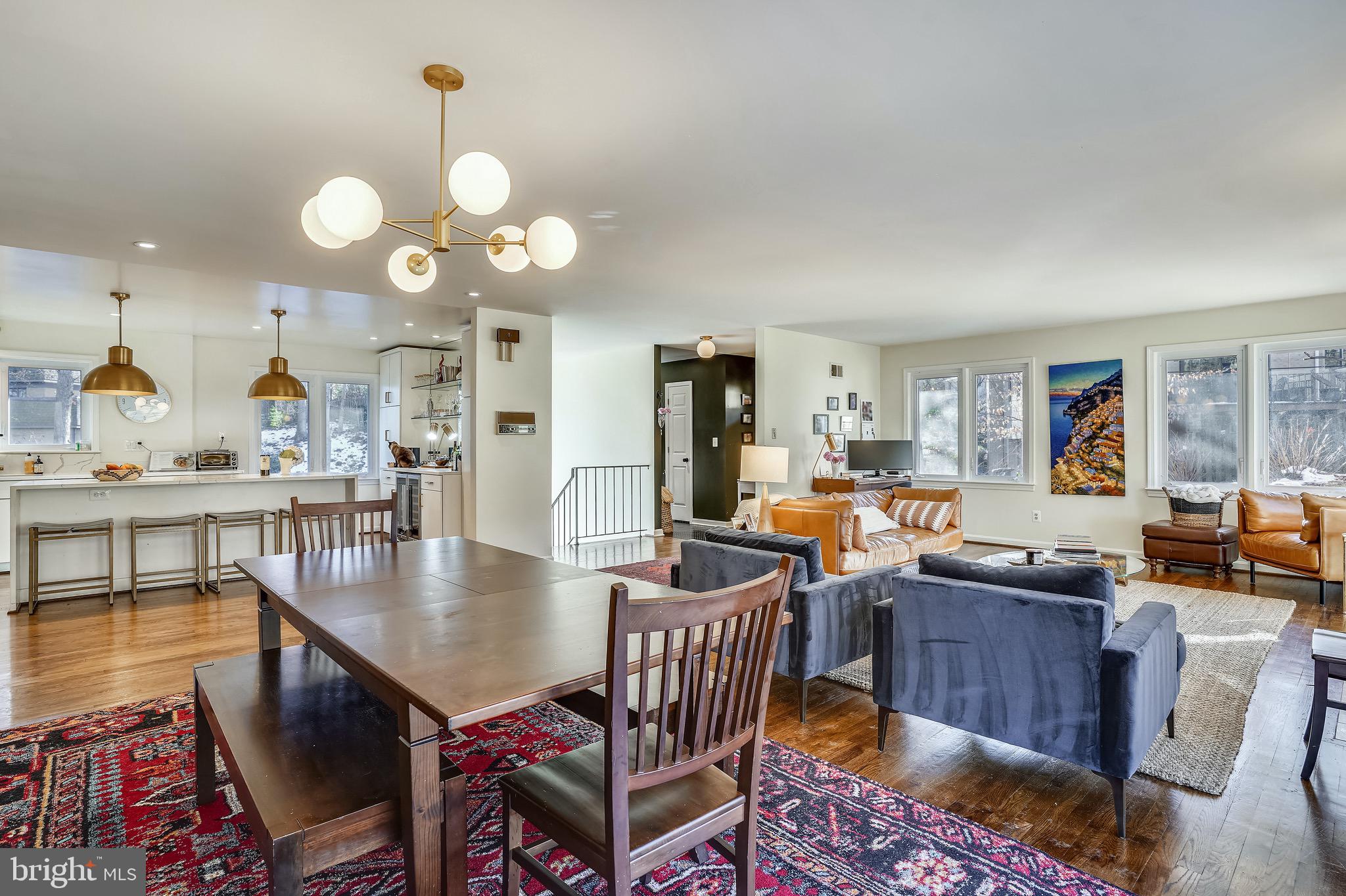 4106 North RoundHill Road Arlington, VA 22207 - Photo 16 of 55 View from dining area into kitchen and living