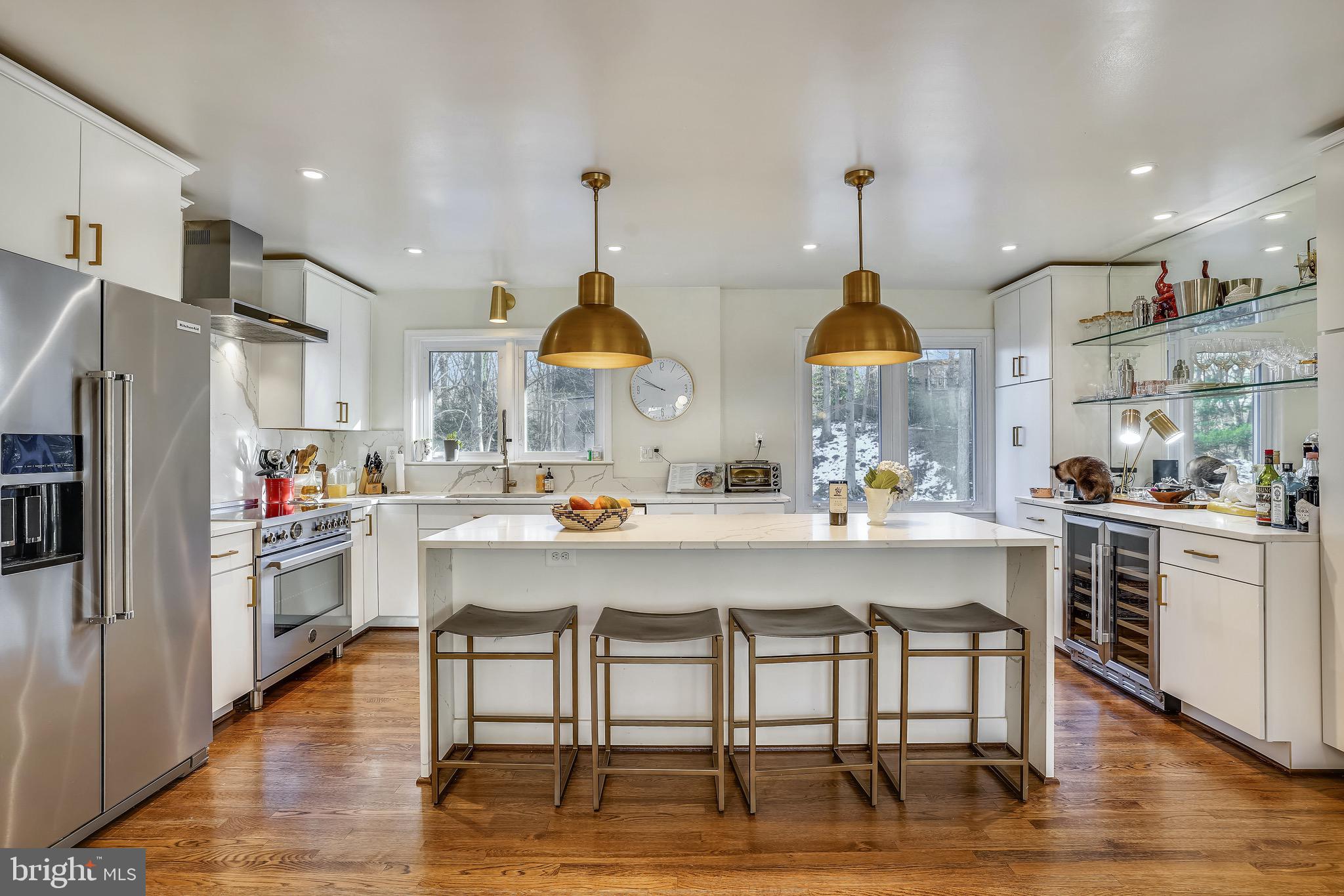 Completely renovated kitchen with quartz counters
