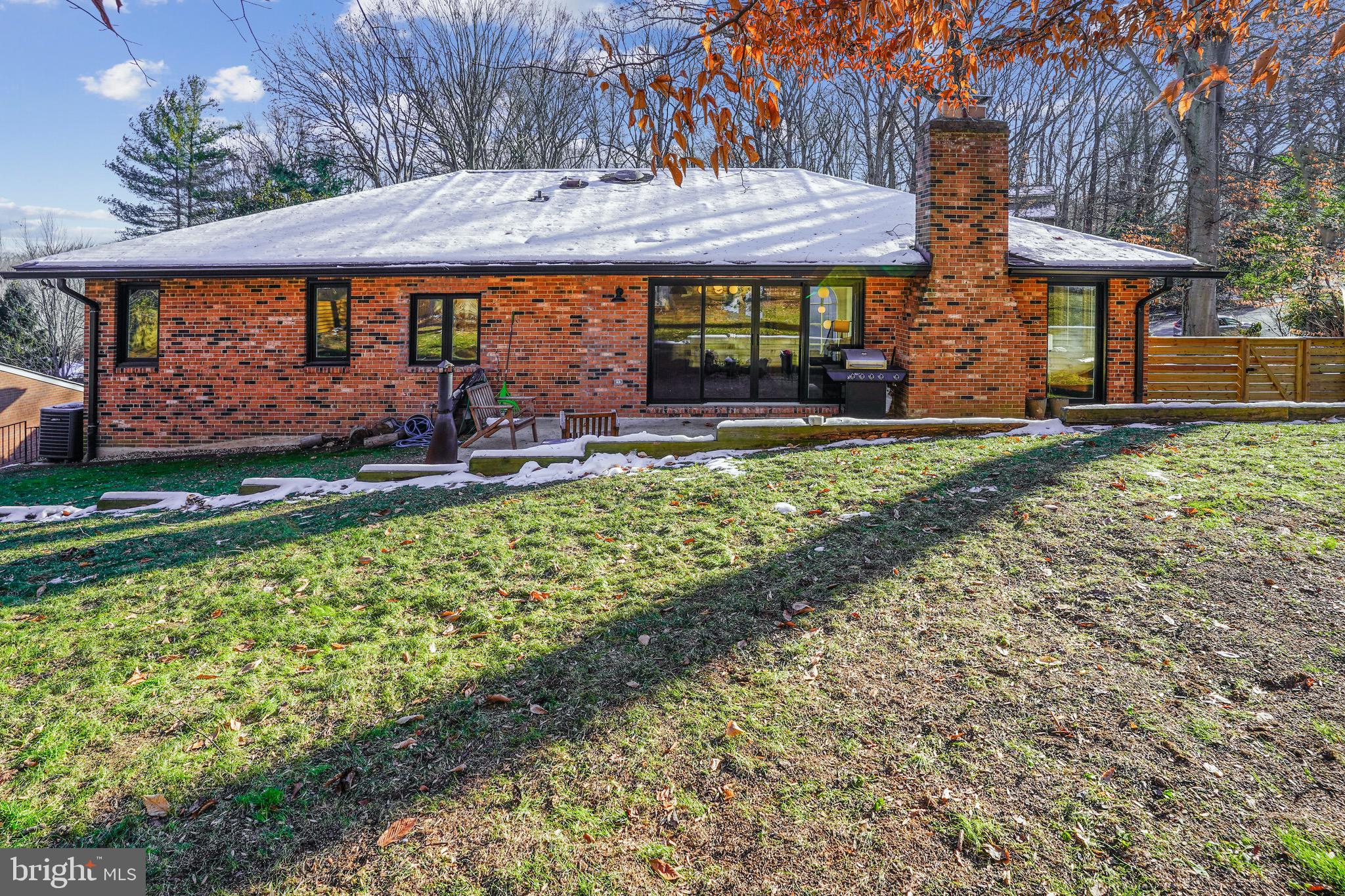 4106 North RoundHill Road Arlington, VA 22207 - Photo 46 of 55 Rear view of beautiful home in fenced yard
