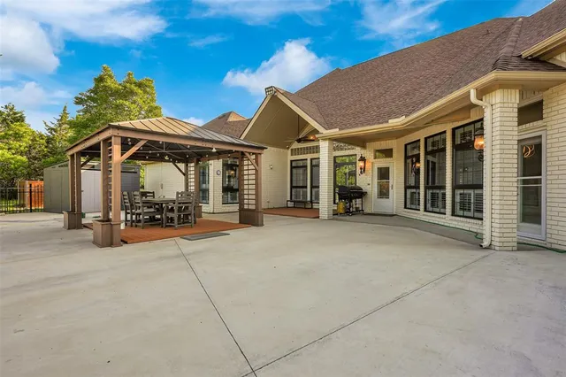 a view of a house with a patio
